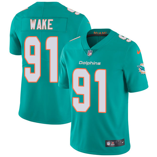 Nike Miami Dolphins #91 Cameron Wake Aqua Green Team Color Youth Stitched NFL Vapor Untouchable Limited Jersey->youth nfl jersey->Youth Jersey